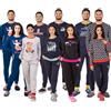 MATTIOLI Pigiama Coordinato Uomo e Donna in 100% Caldo Cotone Invernale Idea Regalo per Famiglia e Coppia (IT, Testo, XL, Regular, Regular, Rosso)