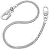 Ahiller 63 cm Catena Portafoglio e Portachiavi in Acciaio Inox con Clip Moschettone in Lega, Catena a Doppia Fila in Metallo per Motociclisti, Accessori Biker o Borsellino