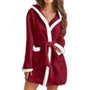 shownicer Accappatoio Donna con Cappuccio Accappatoio Donna Spugna Morbida con Cappuccio Accappatoio con Tasche Cappuccio e Cintura Accappatoio Leggero Accappatoio Corto B Vino Rosso M