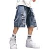FCOOLYEET Pantaloncini in denim da uomo Y2k Baggy Star Jorts Jeans Loose Fit Patchwork Jeans Shorts Y2k Fashion Streetwear, Pdj#blu, XXX-Large