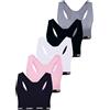 LOREZA ® 5 Reggiseno per Bambina da Allenamento Sportivi in Cotone Reggiseni - Modello 2-14-15 Anni