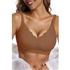 Vtelor Reggiseno senza ferretto da donna senza ferretto push up reggiseno grande seno forte tenuta morbida senza cuciture reggiseno senza cuciture scollo a V comoda maglietta per dormire reggiseno