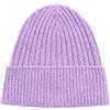 CLASSE77 - Cappello 100% Cashmere con rasatura a Coste - Prodotto Artigianale - Made in Italy (IT, Testo, Taglia Unica, Glicine)