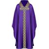 Generisch Clero Sacerdote Robe da Uomo Retro Vestito da preghiera Lungo Sacerdotale Celebrant Chasuble Chiesa Padre Tunica Tradizionale Cappotti Cattolici Ramadan Abbigliamento Cosplay Travestimento
