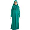 Prien Abbigliamento Preghiera per Bambina, Ragazze Abiti Musulmana, Kids Maniche Lunghe Abaya con Hijab, Islam Girls, Vestito Musulmano Donna, Abito Ramadan