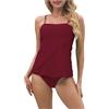 Generico Costume da Bagno Donna Due Pezzi Vita Alta Costumi-Due-Pezzi Ragazza Intero Contenitivo Pancia E Seno Copricostume Mare Nero Mode Primavera 2025 Firmata.