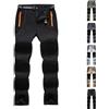 OBiQuzz Pantaloni leggeri da trekking da uomo, taglie forti, impermeabili, traspiranti, funzionali, ad asciugatura rapida, da trekking, antivento, caldi, pantaloni sportivi spessi, con chiusura lampo,