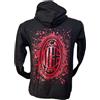 AC Milan ACM 1899 Felpa con Cappuccio Uomo, Nero, Cotone, Design Splash Logo Milan 1899, Sportivo con Tasca Marsupio, Regular Fit, Serie A, Unisex Bambino