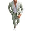 Vhersily Abito da Uomo 2026 2 Pezzi Abito da Lavoro Monopetto e Pantaloni a Maniche Lunghe in Tinta Unita Business Completo alla Moda Smoking Giacche Con Un Bottone Per Lo Sposo Cerimonia Matrimoni