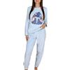 sarcia.eu Pigiama Donna Stitch Disney - Completo da Notte con Pantaloni Lunghi, Caldo e Comodo per Autunno/Inverno (IT, Testo, M, Regular, Regular, Stitch 2)
