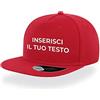 PR Service PRS - Cappello Berretto Personalizzato, SnapBack cappello Personalizzabile in RICAMO da Uomo Donna,personalizza in ricamo nome,numeri,testo,iniziali. (IT, Testo, Taglia unica, S, Rosso, Napoli, PRS)