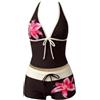 Generico Tankini Donna Mare Costume da Bagno Due Pezzi Push Up Canottiera e Slip Beachwear Y2K Sexy Scollo a V Stampa Floreale Tankini Curvy Contenitivo Taglie Forti Imbottito Per Spiaggia Vacanze Nuoto