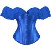 Wesaloes Corsetto Bustino da Donna Overbust Corsetto con Coulisse Corset in Pizzo Push Up Manica Corta Top Lingerie Slim Shapewear Spalle Scoperte Elegante Streetwear per Matrimoni