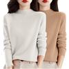 MJGkhiy 2 Pack Maglione Donna Invernale Lana Elegante Collo Alto Maglioni Moda Tinta Unita Maglia Autunno Comodo Manica Lunga Maglie Invernali Caldo Jumpers Casual Maglioncino Sweater