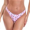 RELLECIGA Moda Mare Donna Slip High Cut Thong Bikini Tanga Bottom Cherry M