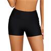 SHEKINI Pantaloncini da Bagno Donna Nuoto Vita Alta Costumi Bikini Shorts Rapida UPF 50+ con Tasche