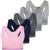 LOREZA ® 5 Reggiseno per Bambina da Allenamento Sportivi in Cotone Reggiseni - Modello 1-12-13 Anni