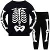 LitBud Ragazzi Pigiama per Ragazzi Bambini Bambino Scheletro Pigiami Due Pezzi Biancheria da Notte Manica Lunga Pjs Set Taglia 1-2 Anni 2T