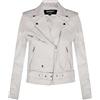 Infinity Leather Giacca da Donna in Vera Pelle di Vacchetta in Stile Classico Brando da Motociclista