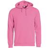 CliQue Felpa con cappuccio basic da uomo, opaca, Rosa (rosa brillante), M
