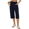 Demegimi 3/4 Pantaloni Sportivi Donna in Cotone Pantaloni Sportivi Vita Alta Larghi Pantaloni Donna per Casual Fitness Trekking Running S-3XL