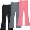 BIG ELEPHANT Leggings Svasati per Ragazze, Pantaloni da Yoga Bootcut per Bambini, Pantaloni a Campana a Vita Alta