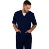 TCD Divisa Sanitaria Infermiere in 5 COLORI a scelta- Casacca e Pantalone | Medicale Unisex | OSS Ospedale Estetista Veterinario Dentista (U07 Blu scuro, XXXL)