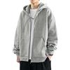OLIPHEE Felpa con Cappuccio da Uomo Solid Color Felpa con Cappuccio Fashion Full Zipper Top con Tasche