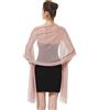 BEAUTELICATE Scialle Donna Elegante Crêpe Stola Estivo Leggera Coprispalle per Matrimonio Sposa Festa Cerimonia Abito (Rosa Antico, Taglia unica)
