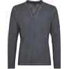 !Solid Tinox - Maglie a Manica Lunga con Collo A V da Uomo in Cotone 100%