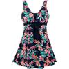 Wantdo Costume da Bagno Donna Curvy Intero con Controllo Pancia Tankini | Vita Alta, Modellante,Push-Up, Senza Ferretto,con Shorts/Gonnellino Integrati,Taglie 44-58,Moda da Spiaggia, Vacanze Estive