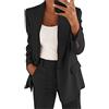 Fulidngzg Blazer Donna Eleganti Invernali Giacca con Revers e Bottoni per Ufficio Lavoro Occasioni Formali e Eventi Business Blazer Slim Fit Comfort Casual Curvy per Laurea