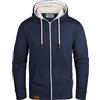 Grin&Bear Felpa con Cappuccio e Zip da Uomo GB490-NavyBlue-S