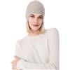 Style & Republic Style Republic - Berretto da Donna, 100% Cashmere, Morbido e Elasticizzato, Caldo per l'inverno, Tortora Melange, 48