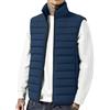 Oanviso Gilet Smanicato Uomo Leggero Trapuntato Senza Maniche Sportivo Giubbotto Imbottito Invernale Caldo Giacchetto Ibrido Piumino Vest Outdoor Trekking A Blu Scuro L