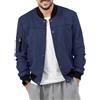 ORANDESIGNE Giacca in Pelle Scamosciata Uomo Leggero Casual Autunnale Bomber Giubbotto Vintage Giacca Invernale Calda Vento Bomber Giacca Casual Jacket Slim Fit A Blu Scuro 3XL