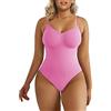 SHAPERX Donna Bodysuit Body Contenitivo Modellante Intimo Snellente Shaper Seamless Shaping Figura Formante Corpetto Shapewear, UK-SZ5215-Pink-L/XL