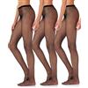 Goldenpoint Donna Collant a Rete Confezione 3 Paia, Colore Nero, Taglia M/L