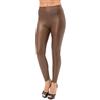 LIUYUYOUGO Leggins Donna Vita Altaleggings Termici da Donna Fashion Plus Size Marrone in Pelle Pu Leggings Invernali A Vita Alta Foderati in Pile Sottili Pantaloni Sportivi Elastici Collant per Temp