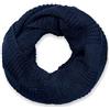styleBREAKER Sciarpa ad anello in maglia fine a motivo a coste,Blu notte /