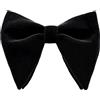 Archic Papillon da uomo in velluto pre-legato oversize, Nero , Taglia unica