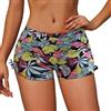 Generic Costumi da bagno da donna Pantaloncini da bagno atletici con stampa tropicale foglia yoga palestra spiaggia piscina sport acquatici comodi elastici per estate spiaggia piscina vacanze