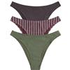 THE SET Donne Confezione da 3 di Slip Bikini a Gamba Alta | Adulto, High Leg, Mid Rise, Pull On, Lavabile in lavatrice