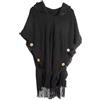 LIUYUYOUGO Coprispalle Donna Elegante,Poncho Con Cappuccio Da Donna Scialli Avvolgenti Con Bottoni Poncho Con Frange All'Uncinetto Cappotto Boho Hippie Mantello Lavorato A Maglia Pullover Autunno In