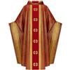 Caxndycing Abito per Sacerdote Uomo, Vestito per Celebrante Romano, Costume per Battesimo, Paramento per Chiesa Cattolica, Toga per Padre Adulto, Messa, Abbigliamento Vintage, 01 rosso., Taglia unica