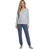SNELLY Pigiama Donna Primavera Estate 100% Cotone Pigiami 2 Pezzi con Bottoni Aperto o Chiuso Fantasia a Scelta Taglia 44 46 48 50 52 54 56 58 60 (Taglie Forti)