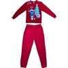 CARTOON Pigiama Natalizio Uomo Stitch Disney Completo Invernale in 100% Caldo Cotone 200 gsm Maglia e Pantaloni Rosso Natale Idea Regalo Feste Comodo e Morbido