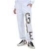 GAÀLLE Gaelle Pantalone Jogger in Felpa GAABW00443 Logo Animalier Bianco Bianco/Animalier