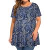 Gosunny Donna Taglie Grandi Tshirt Oversize Estate Top Girocollo Maniche Corte Camicia Plus Size Vestiti Comodi, 3XL