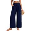 heekpek Pantaloni Donna Eleganti Vita Alta Comodi Pantaloni Donna Estivi Larghi Leggeri Fluido Casual Pantaloni a Gamba Larga Pantalone con Tasche